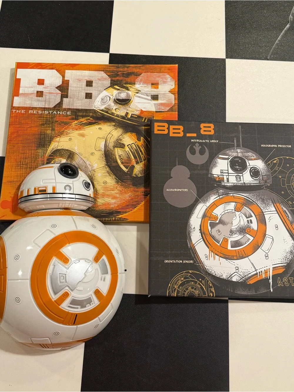 StarWars BB-8 Lot 3D Light Fx Nightlight with 2 12x12” canvas pictures